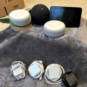 Amazon Smart Speakers and Display Set - Black, White, Green